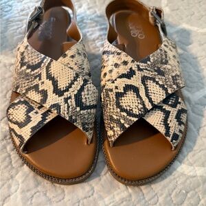 Franco Sarto Snake Print Sandals